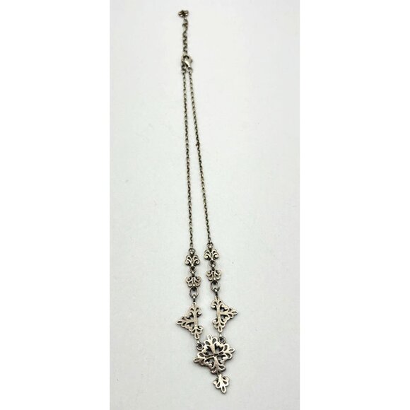 Barse Sterling Silver Ornate Floral Necklace 925 - Picture 4 of 7